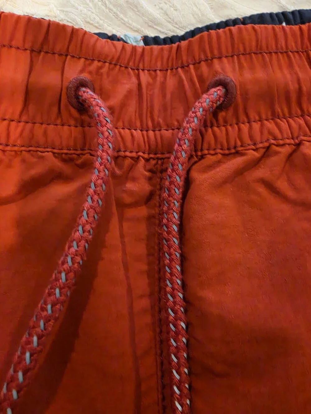 Tommy Bahama Red Men's Swim Trunks with Embroidered Marlin